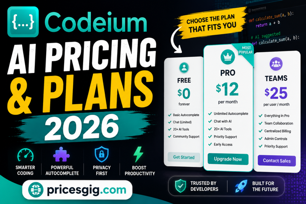 Codeium AI Pricing & Plans 2026