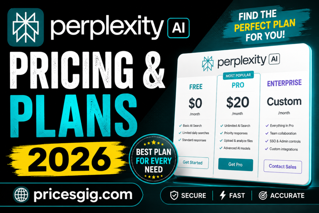 Perplexity AI Pricing & Plans 2026
