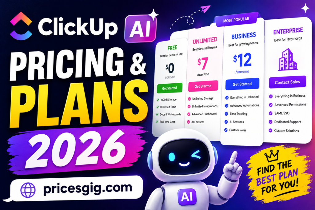 ClickUp AI Pricing & Plans 2026