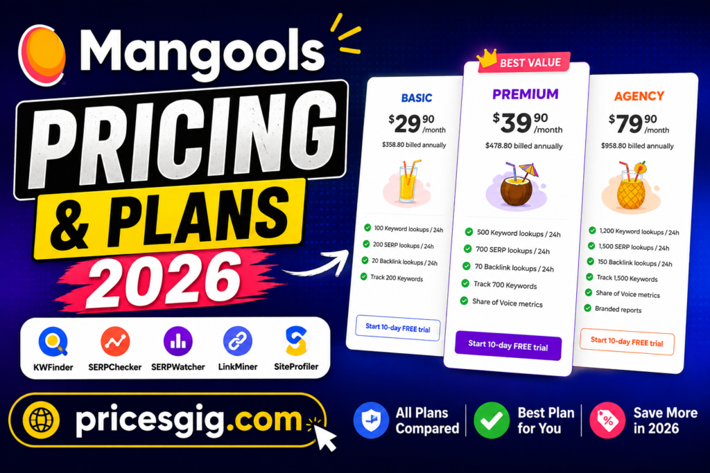 Mangools Pricing & Plans 2026