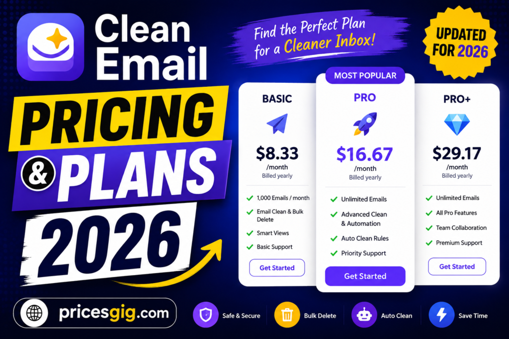 Clean Email Pricing & Plans 2026