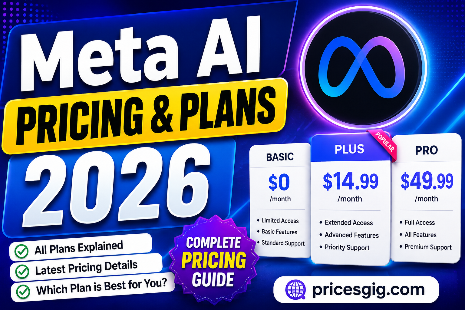 Meta AI Pricing & Plans 2026