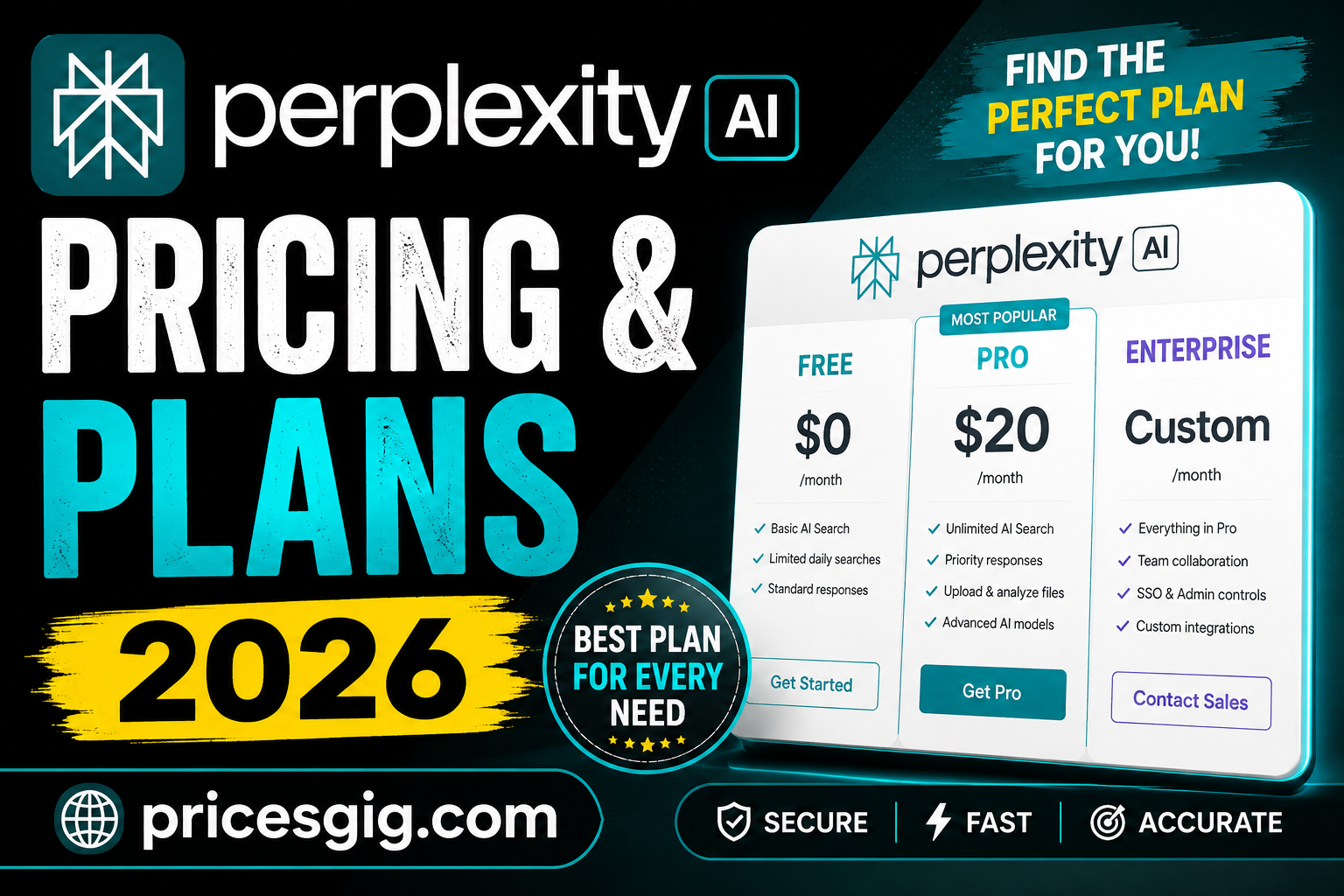 Perplexity AI Pricing & Plans 2026