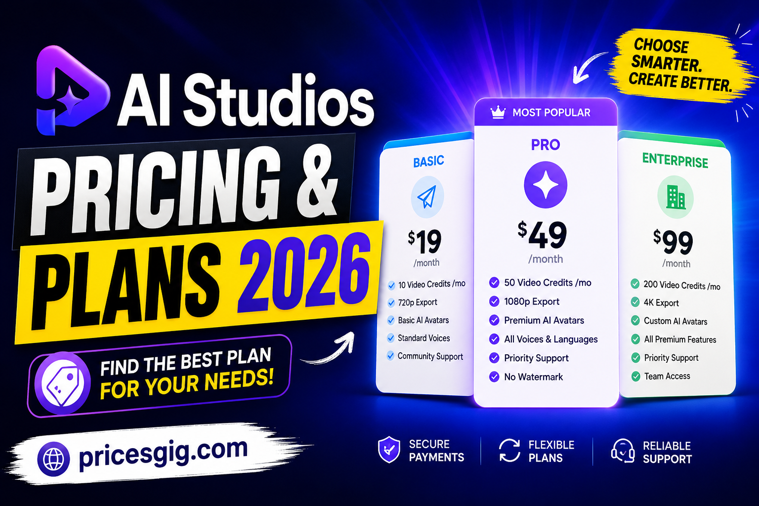 AI Studios Pricing & Plans 2026